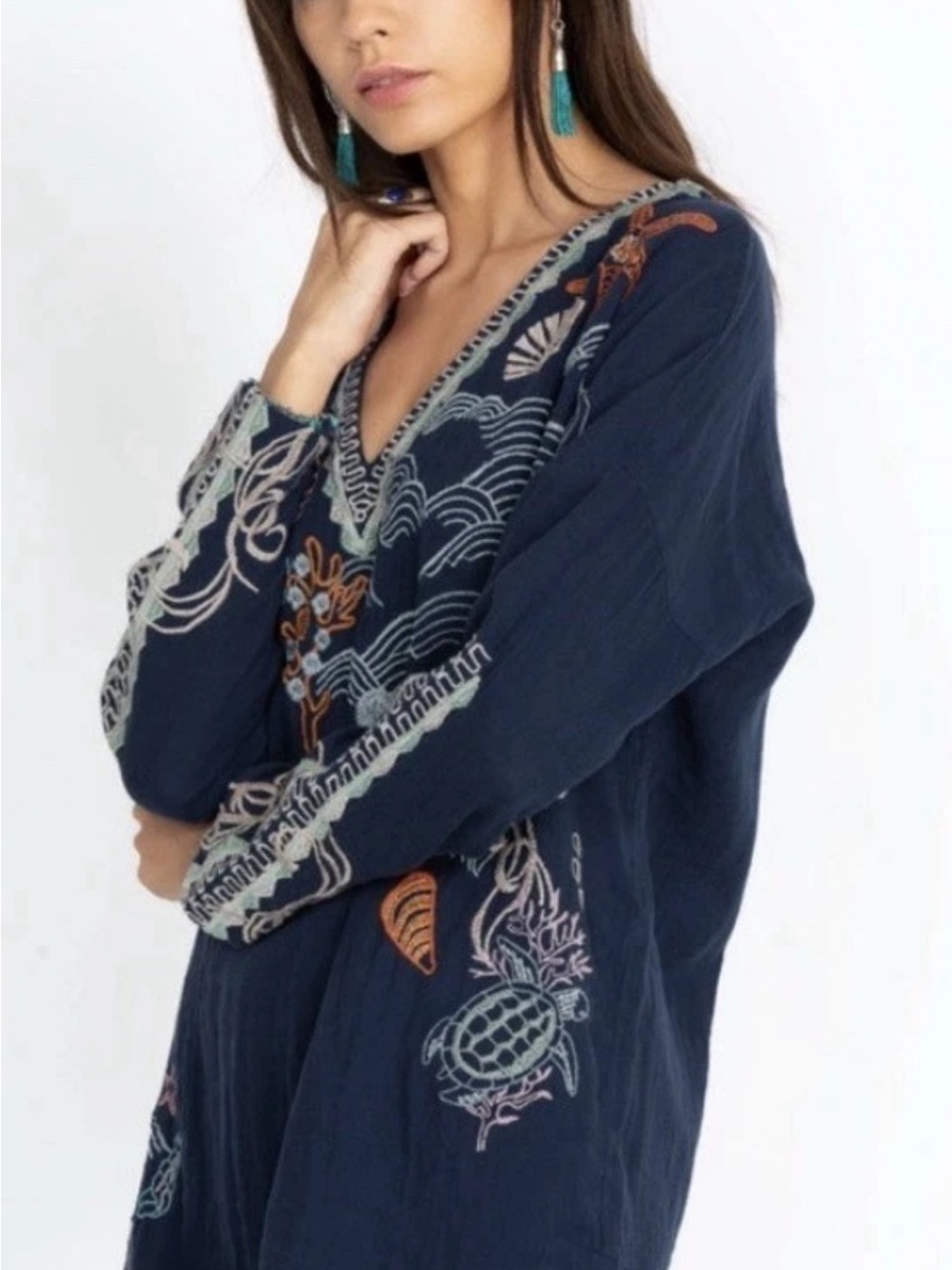 Johnny Was Biya Myrtle Sea Life Tunic - Picture 16 of 16